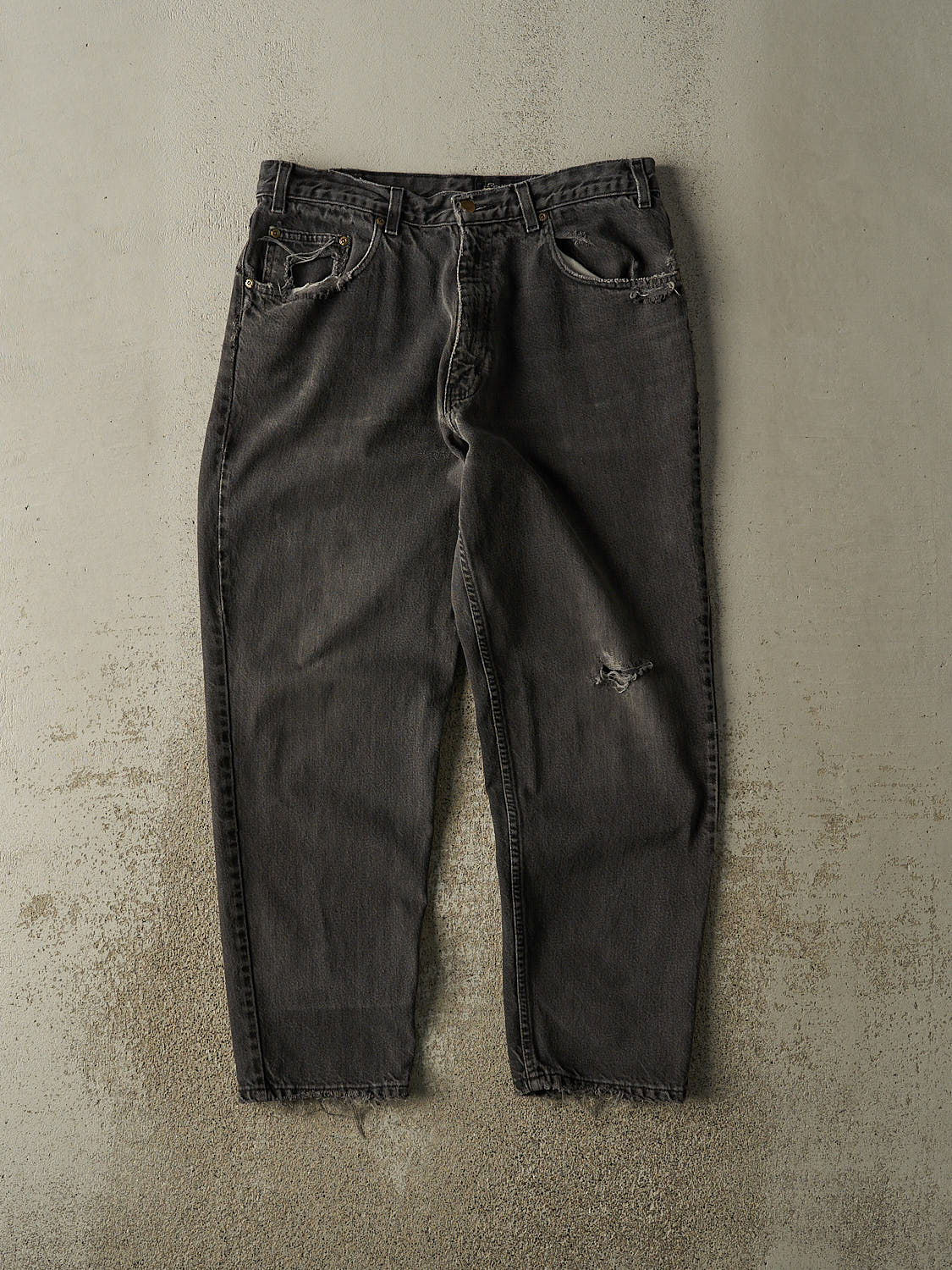 Vintage 90s Faded Black Eddie Bauer Denim Pants (33x29)