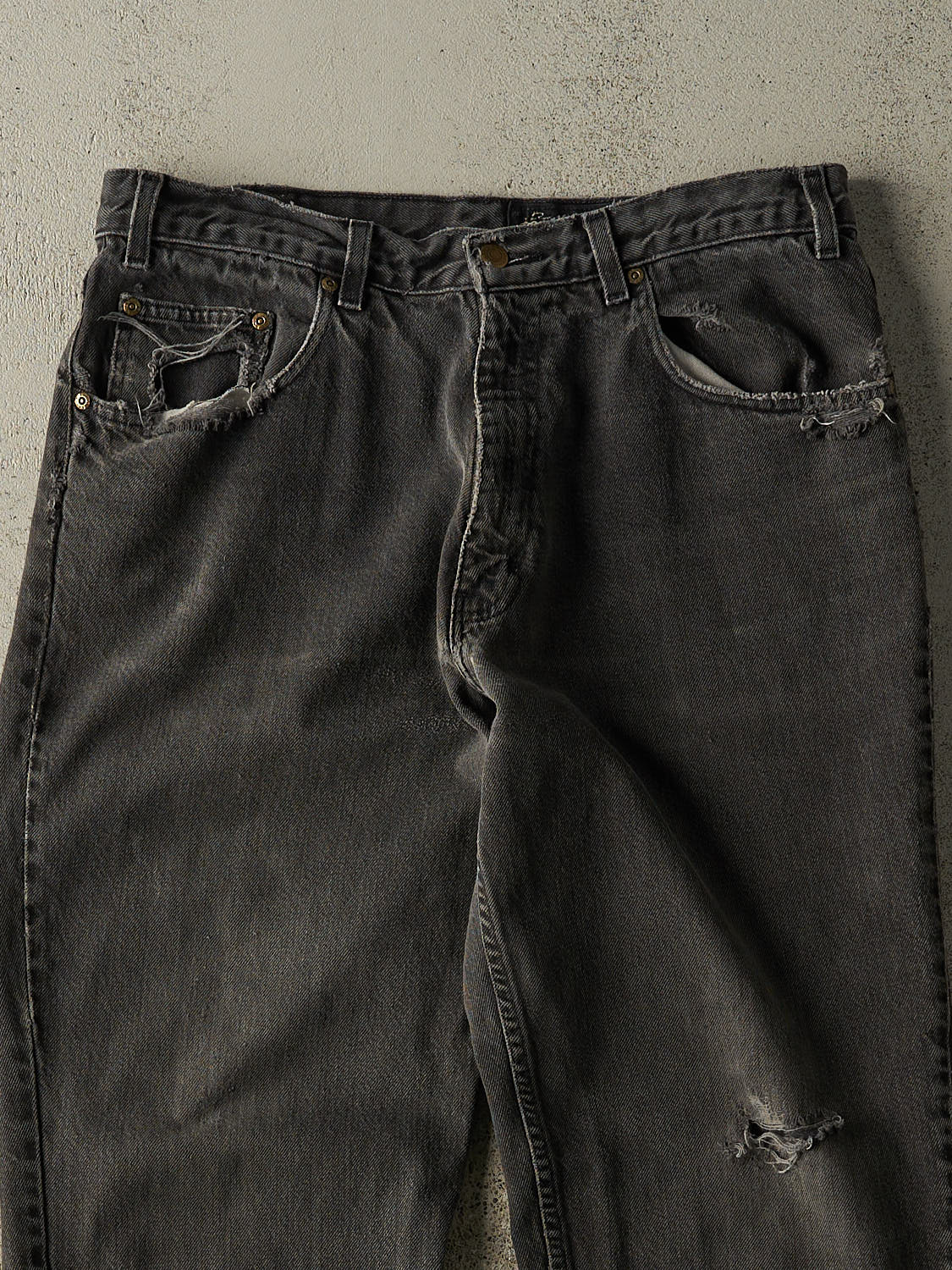 Vintage 90s Faded Black Eddie Bauer Denim Pants (33x29)