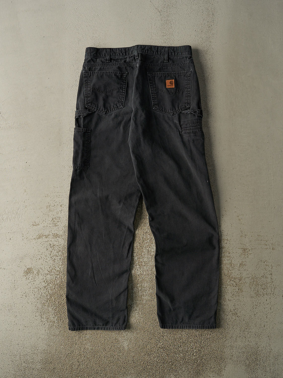 Vintage 90s Faded Black Carhartt Carpenter Pants (33x33.5)