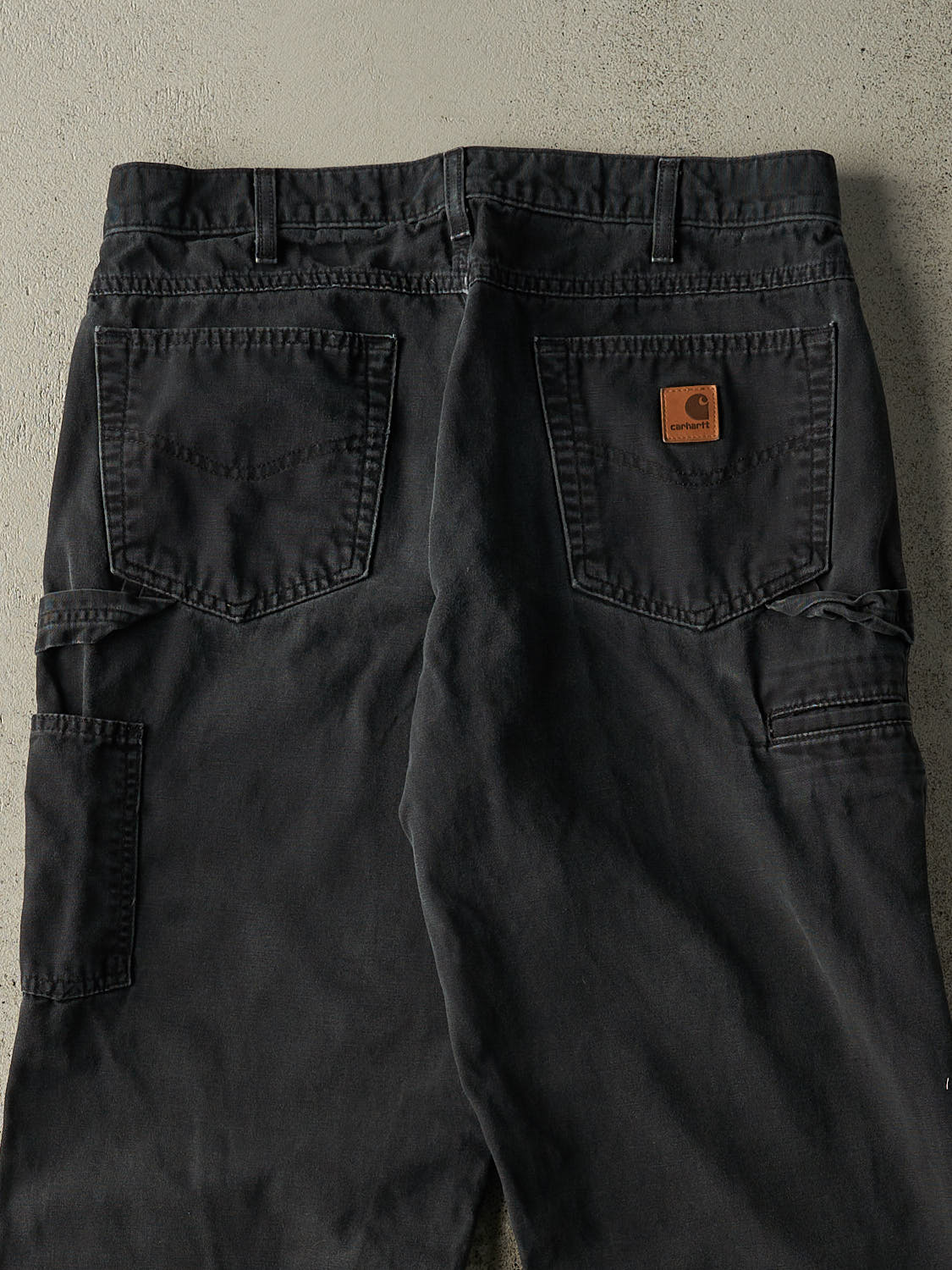 Vintage 90s Faded Black Carhartt Carpenter Pants (33x33.5)