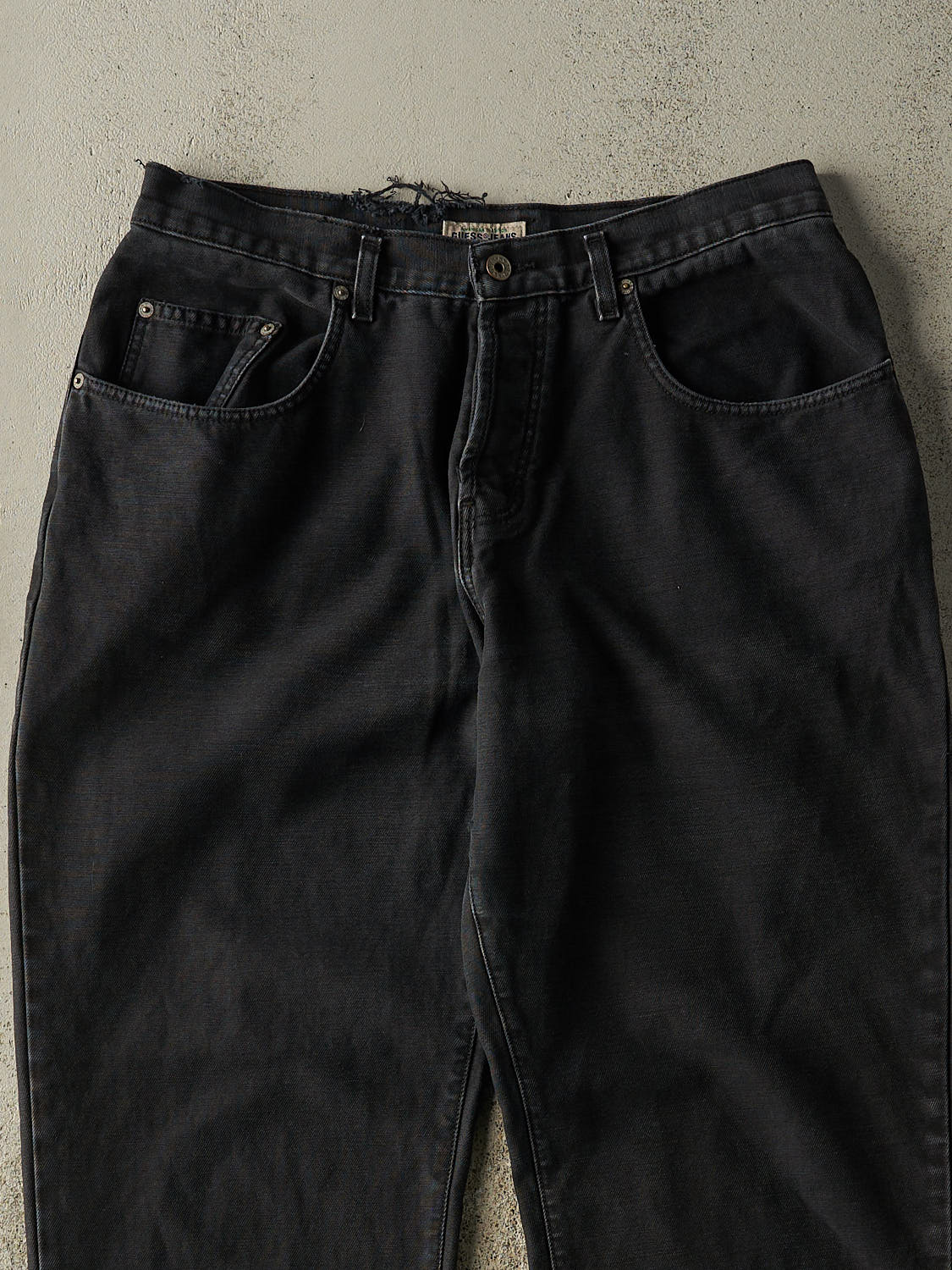 Vintage 90s Faded Black Guess Denim Pants (33x31)
