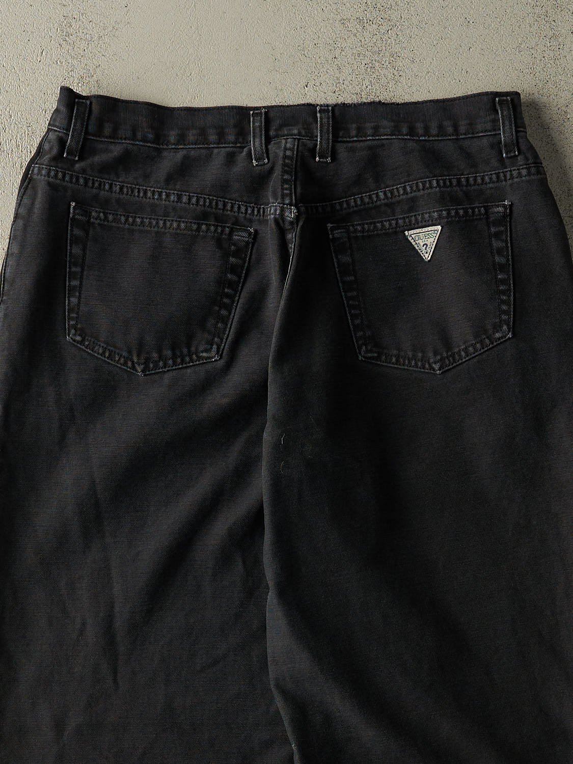 Vintage 90s Faded Black Guess Denim Pants (33x31)