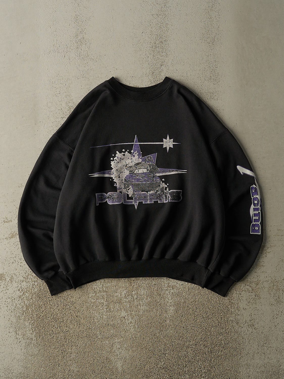 Vintage 80s Black Polaris Racing Crewneck (L)