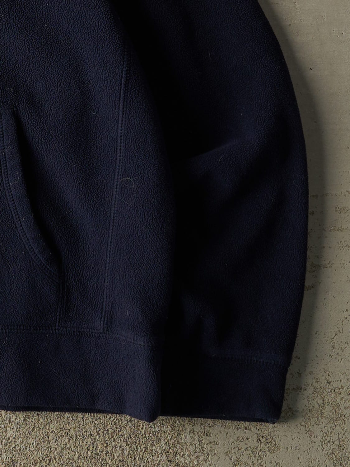 Vintage Y2K Navy Blue Old Navy Embroidered Fleece Hoodie (S/M)