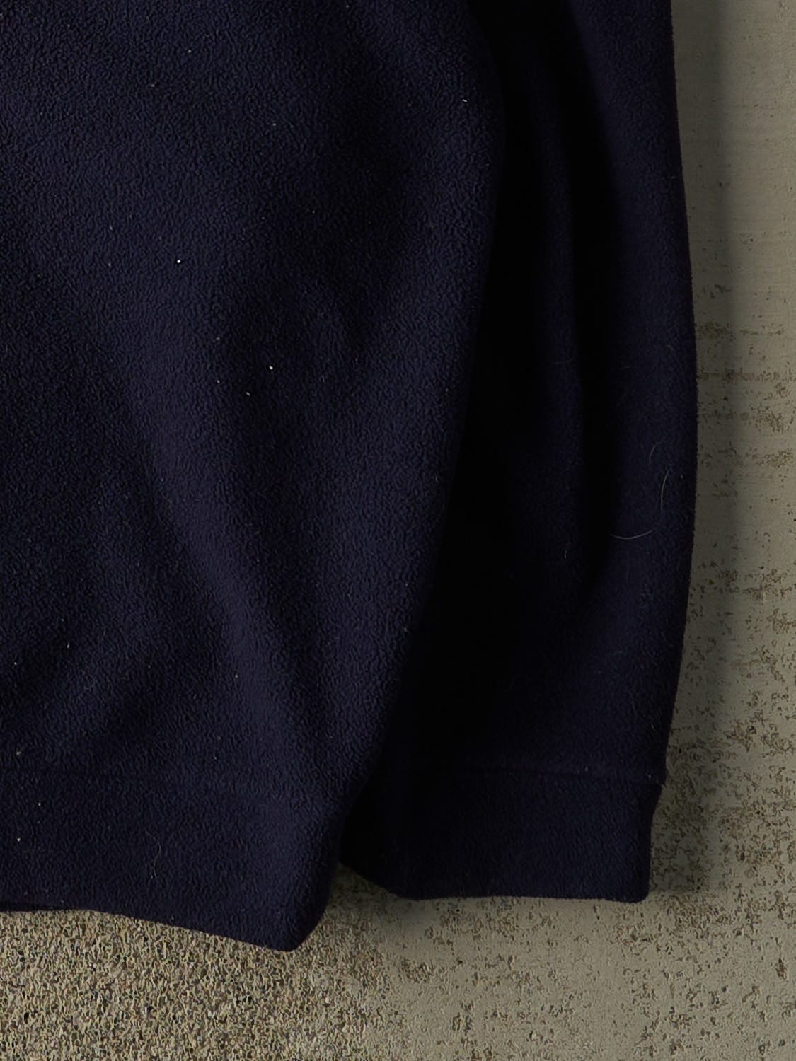 Vintage 90s Navy Blue Mondetta Embroidered Quarter Zip Fleece (XL)