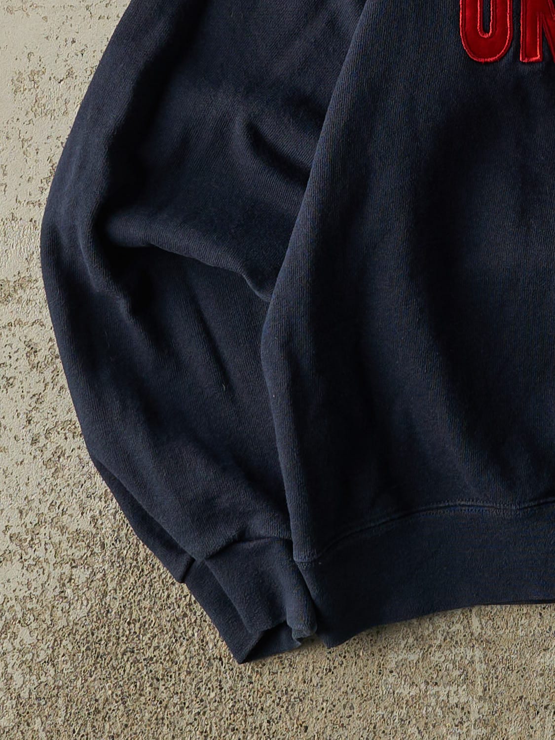 Vintage 90s Navy Blue Champion Duquesne University Embroidered Crewneck (XS/S)