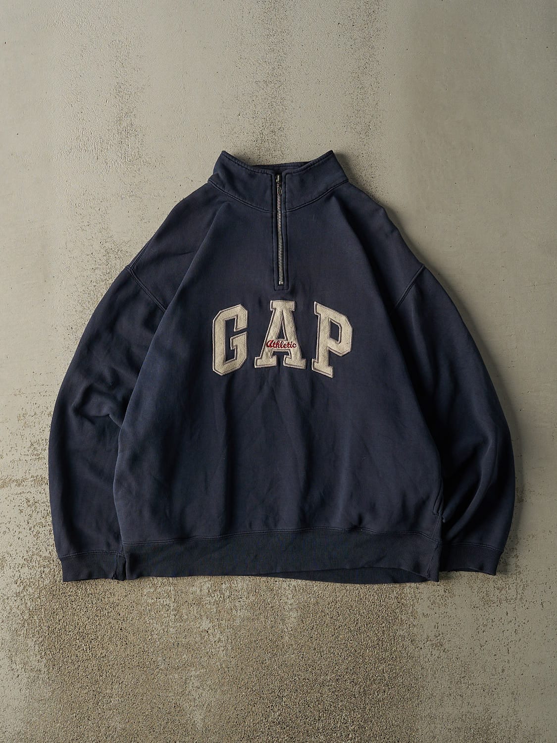 Vintage 90s Navy Blue Gap Embroidered Quarter Zip (L/XL)
