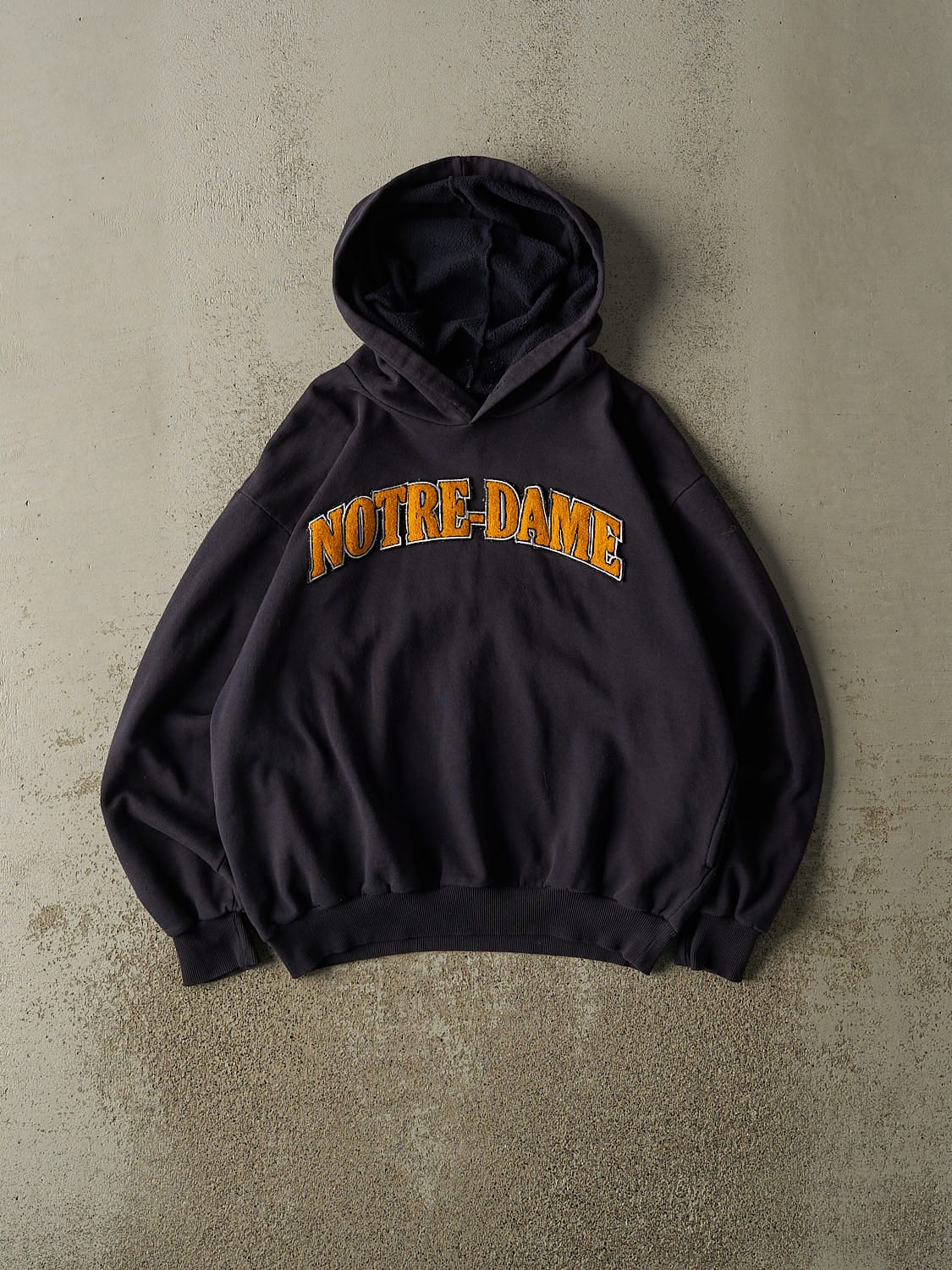 Vintage 90s Navy Blue University of Notre Dame Hoodie (M)