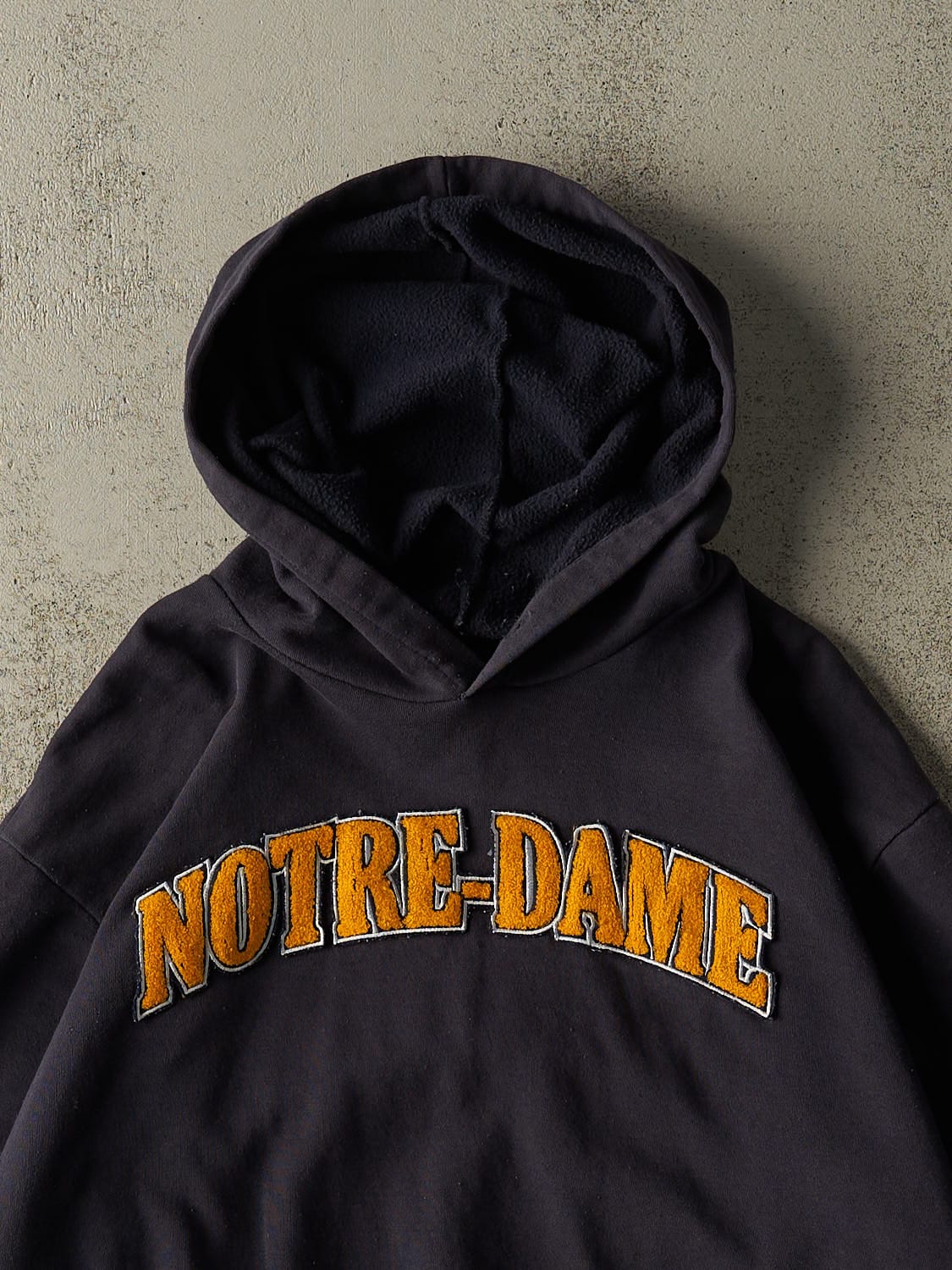 Vintage 90s Navy Blue University of Notre Dame Hoodie (M)