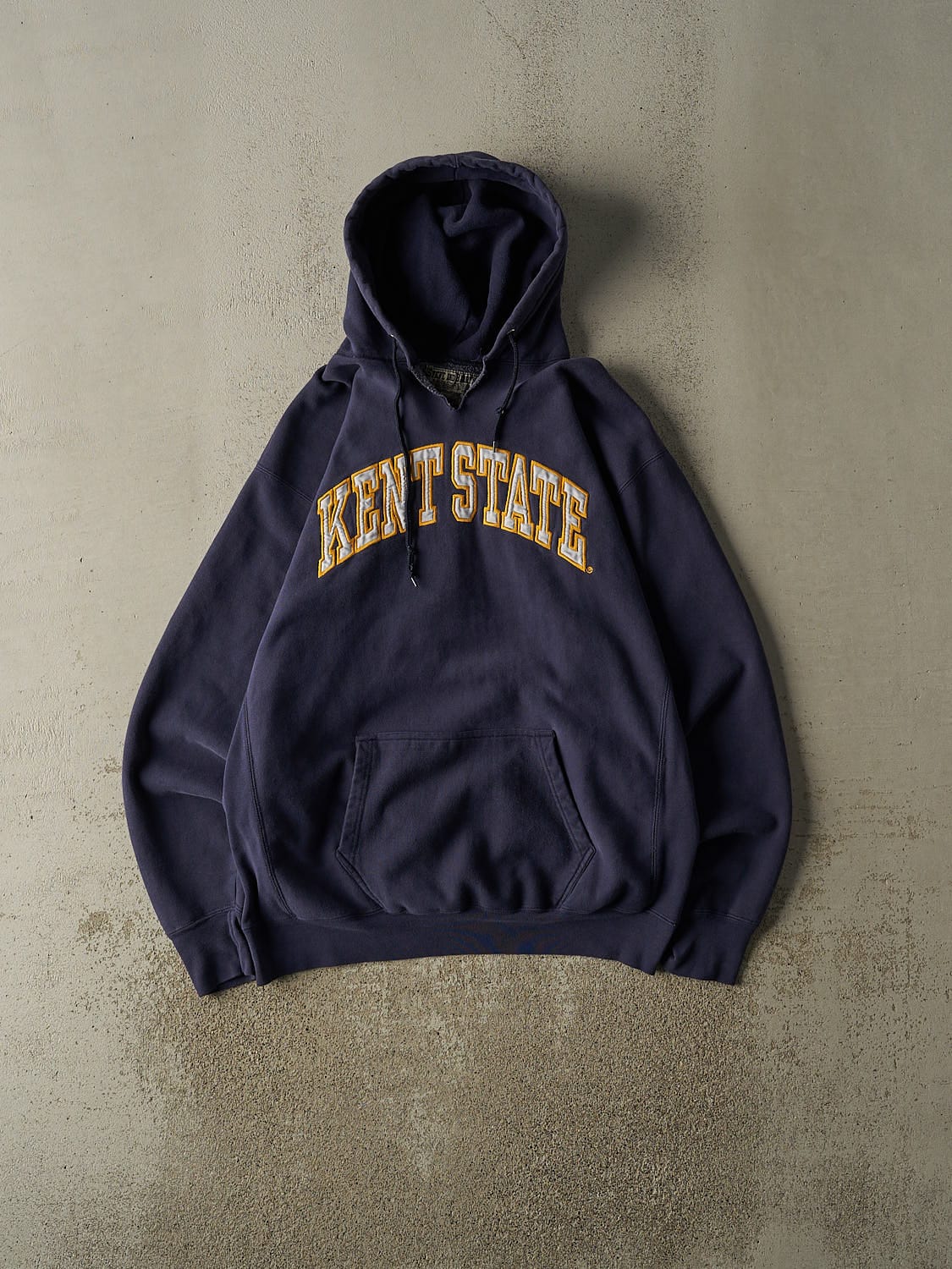 Vintage Y2K Navy Blue Kent State Embroidered Hoodie (XL/XXL)