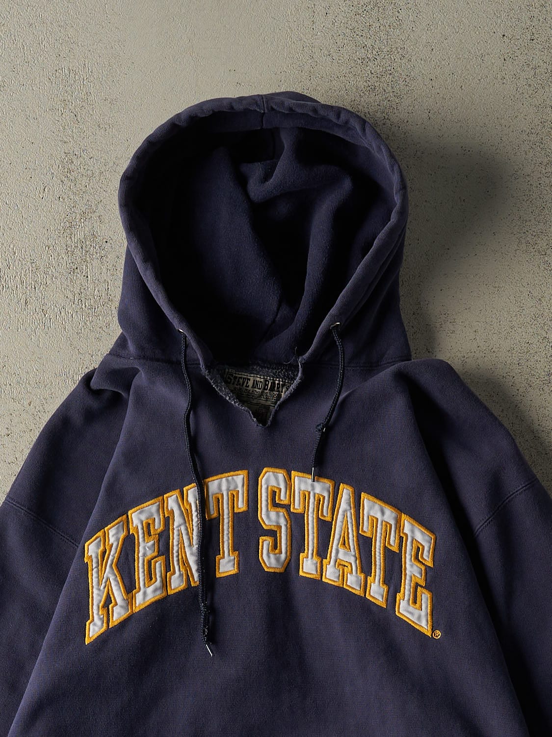 Vintage Y2K Navy Blue Kent State Embroidered Hoodie (XL/XXL)