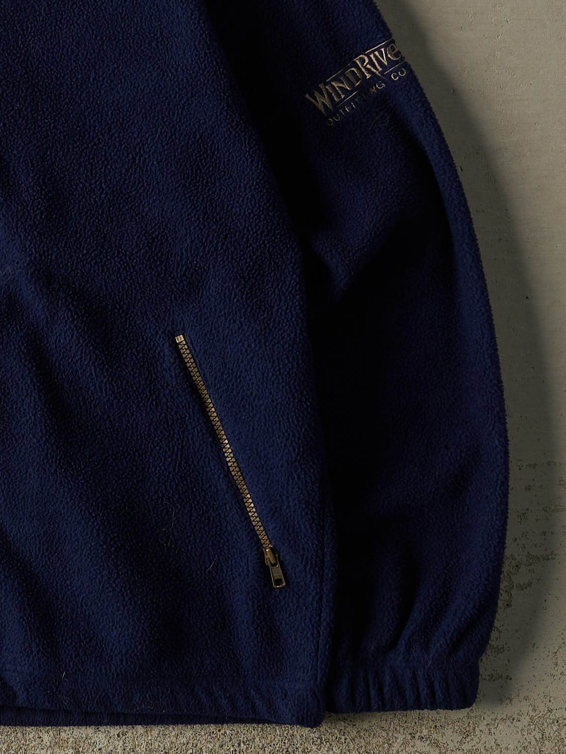 Vintage 90s Navy Blue Wind River Zip Up Fleece (M/L)