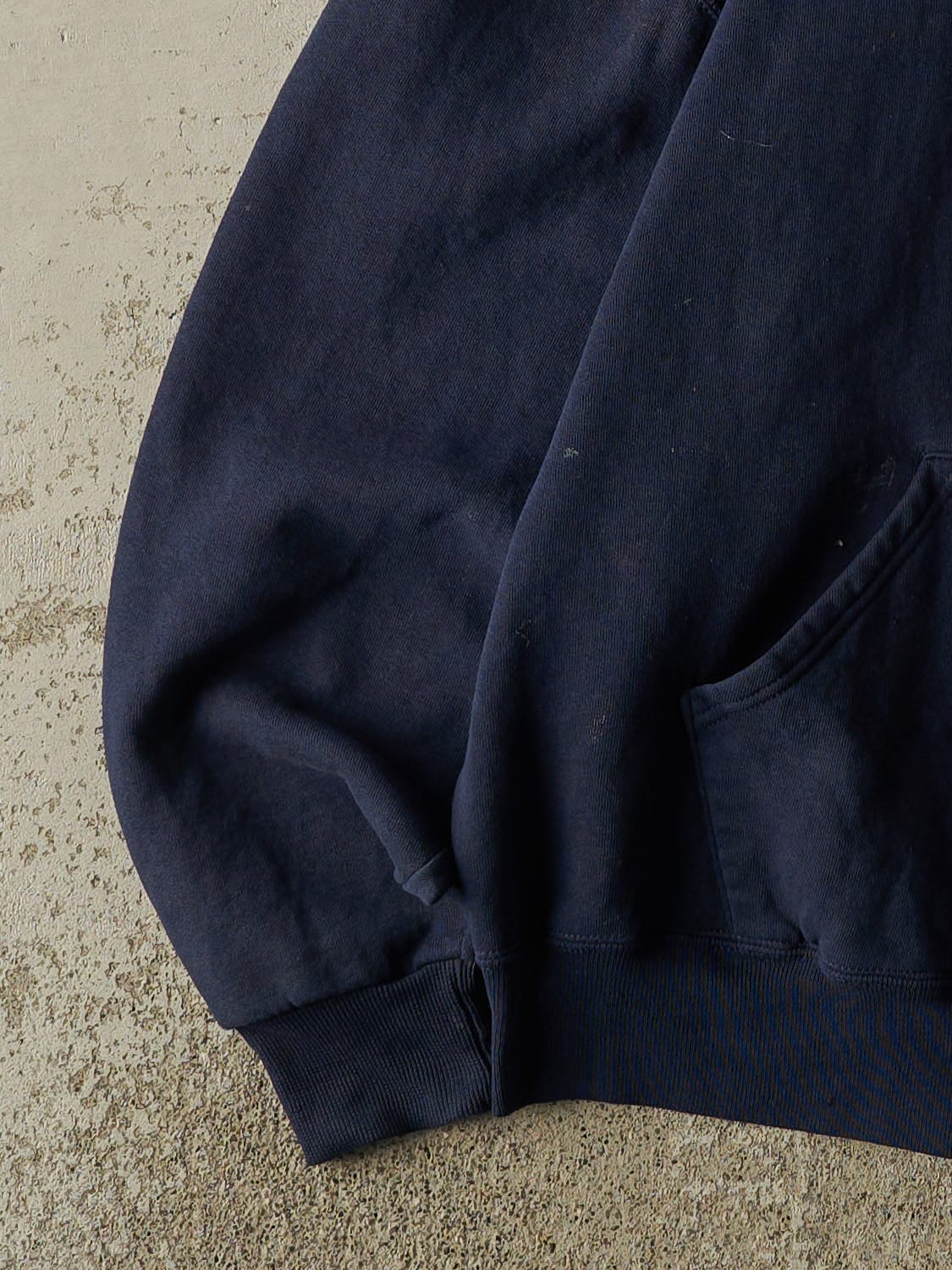 Vintage 90s Navy Blue Russell Athletic Zip Up Hoodie (M/L)