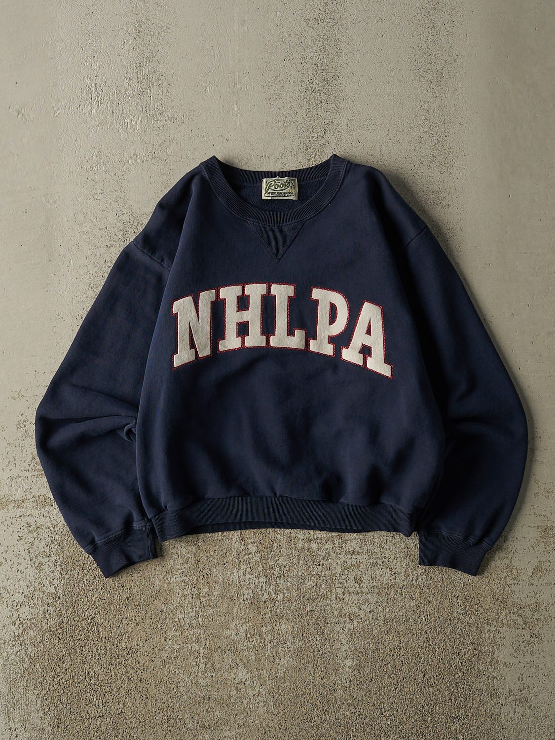 Vintage 90s Navy Blue Roots NHLPA Crewneck (XXS/XS)