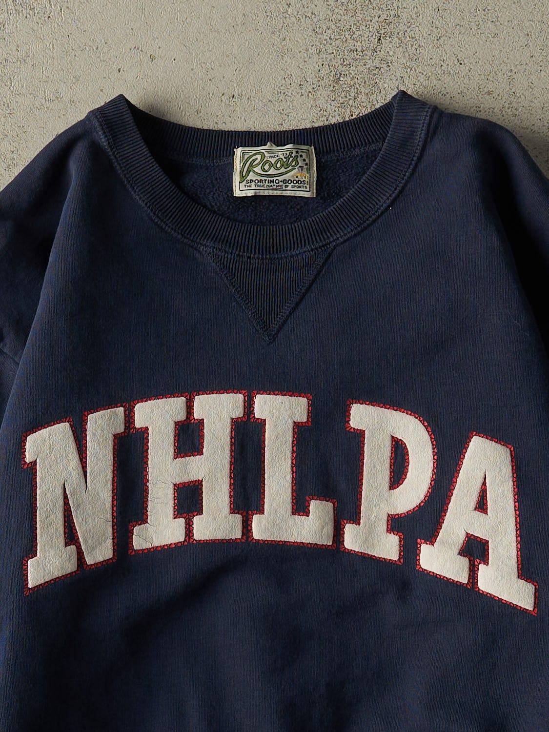 Vintage 90s Navy Blue Roots NHLPA Crewneck (XXS/XS)