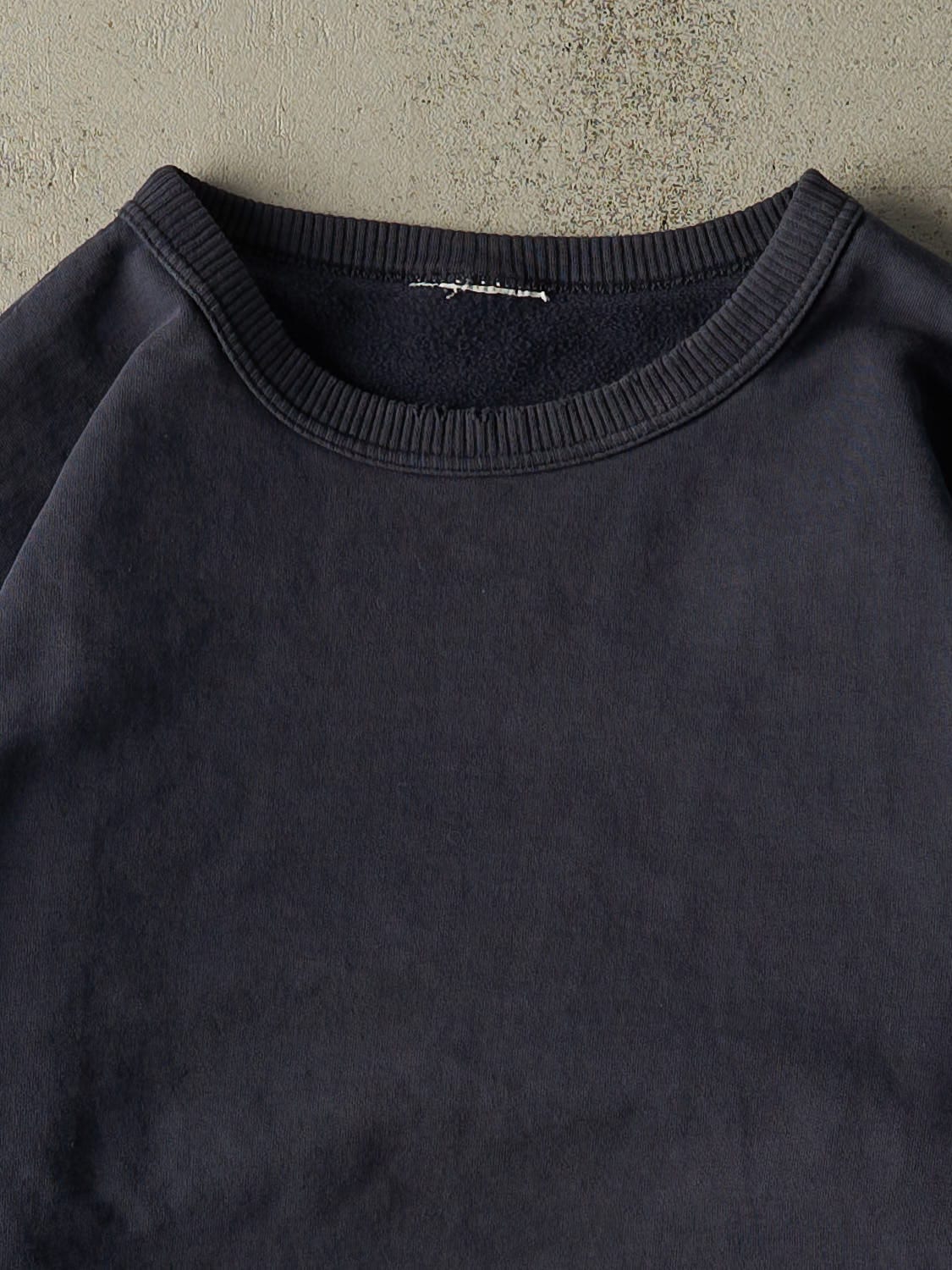 Vintage 90s Navy Blue Blank Crewneck (L)