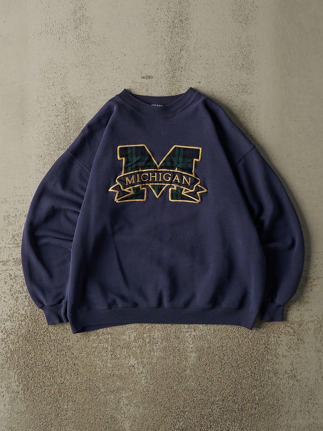 Vintage 90s Navy Blue University of Michigan Crewneck (XS/S)