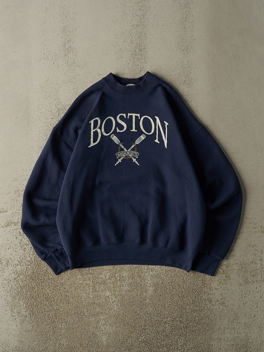 Vintage 90s Navy Blue Boston Crewneck (L/XL)