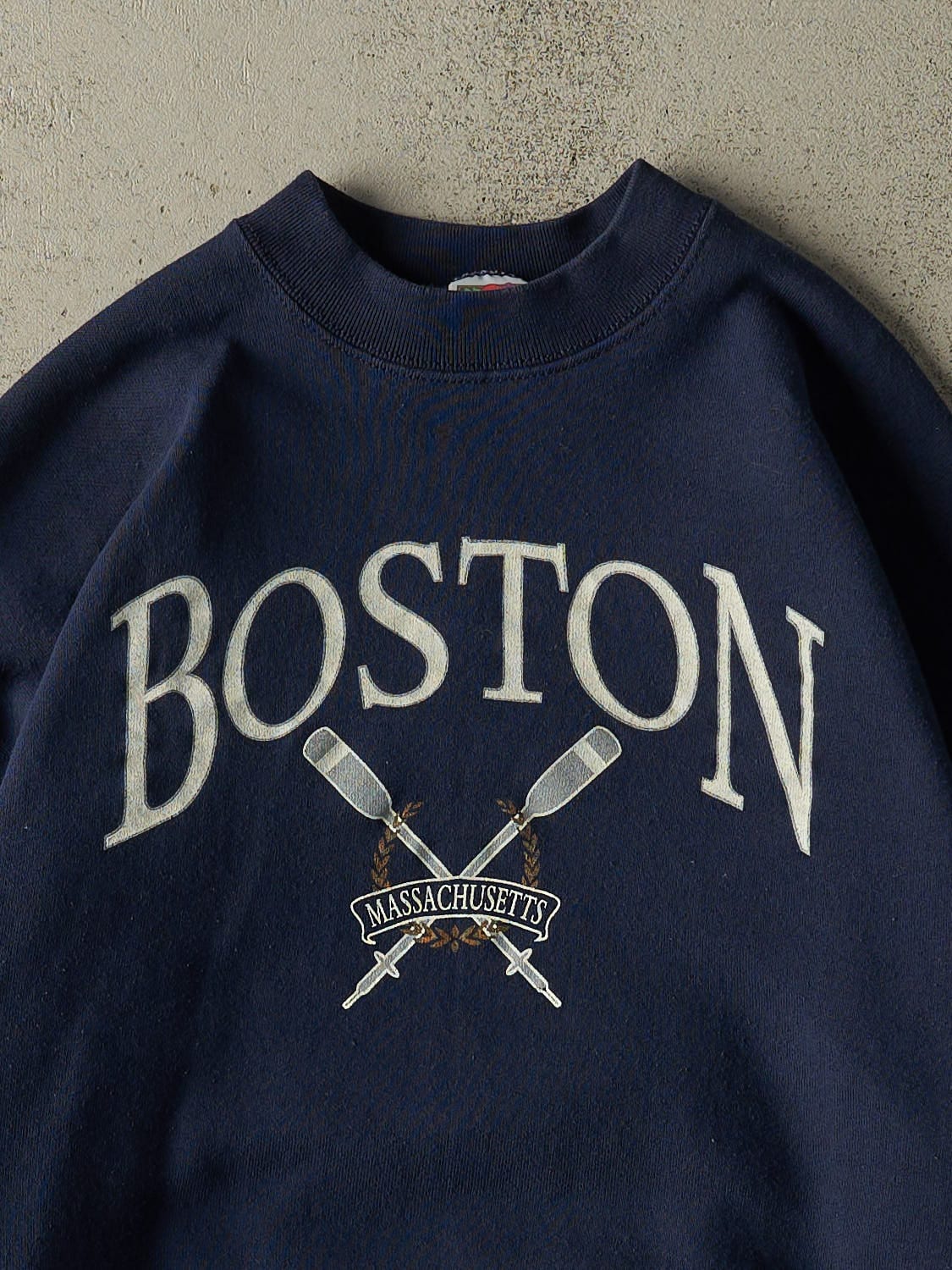 Vintage 90s Navy Blue Boston Crewneck (L/XL)