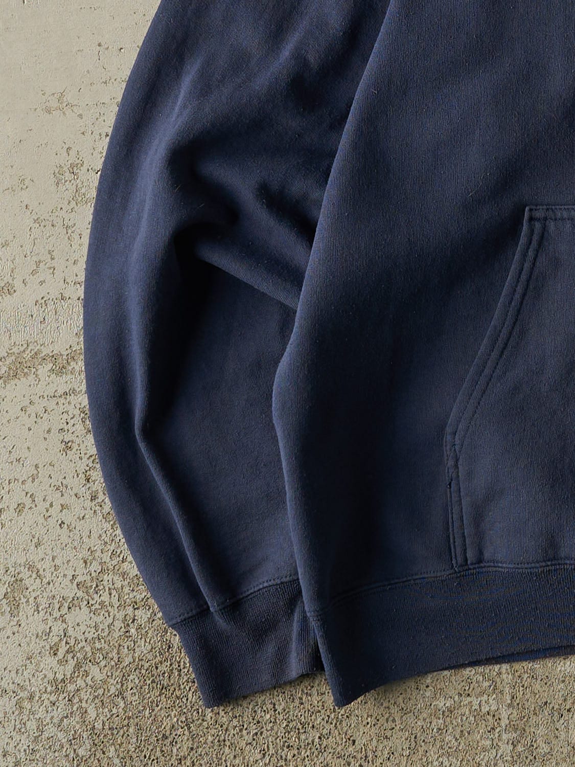 Vintage 90s Sun Faded Navy Michelin Hoodie (L)