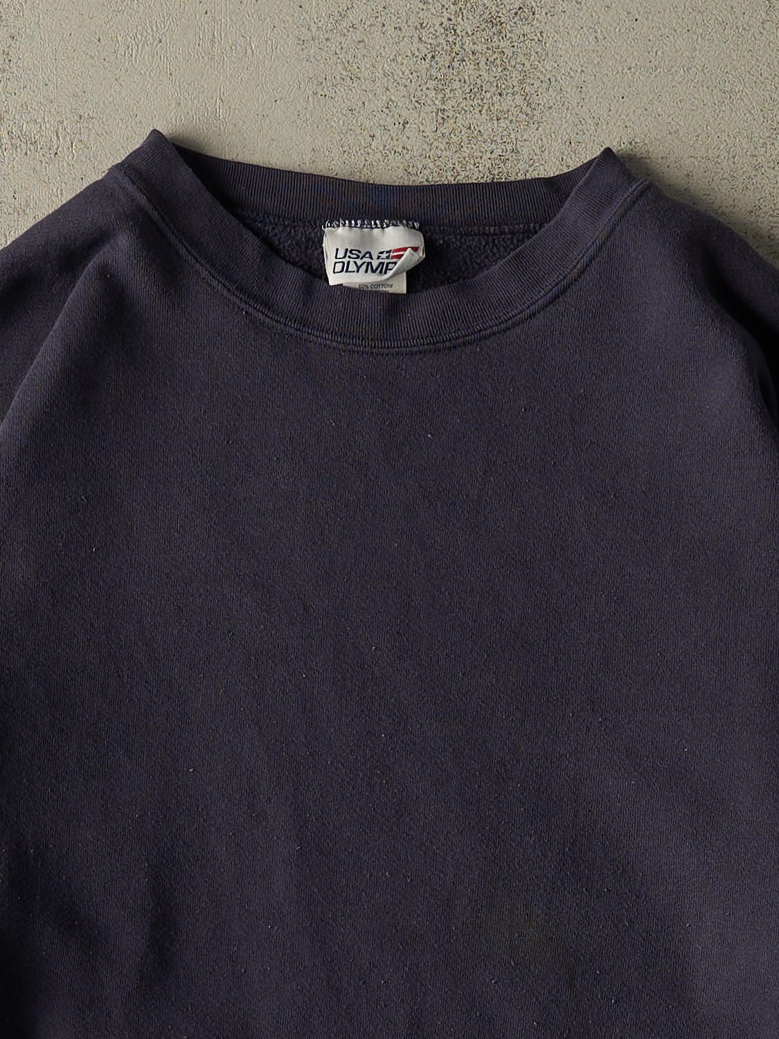 Vintage 90s Navy Blue Blank Crewneck (XL/XXL)