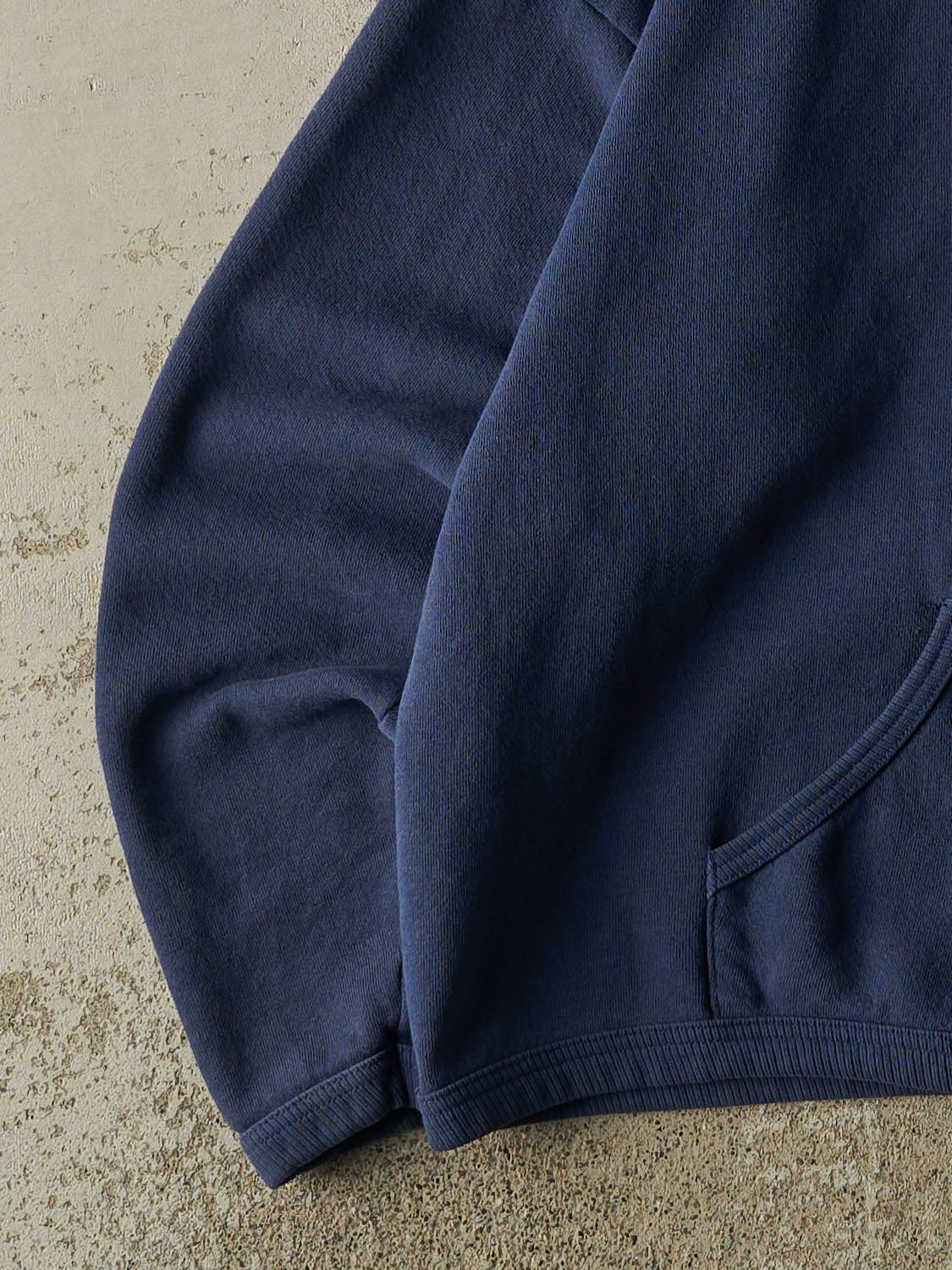 Vintage 90s Blue Blank Zip Up Hoodie (L/XL)
