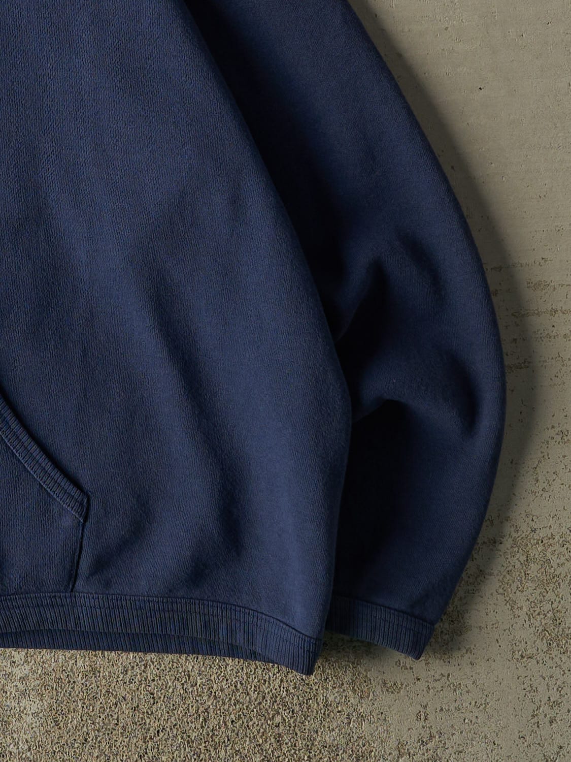 Vintage 90s Blue Blank Zip Up Hoodie (L/XL)
