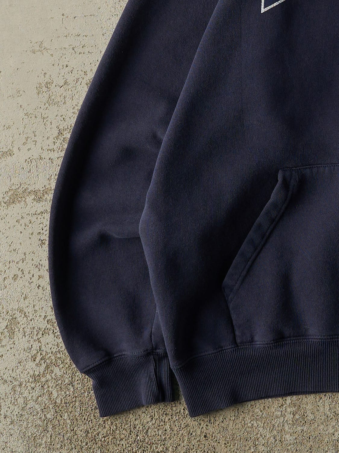 Vintage 90s Navy Blue Boston Zip Up Hoodie (L/XL)