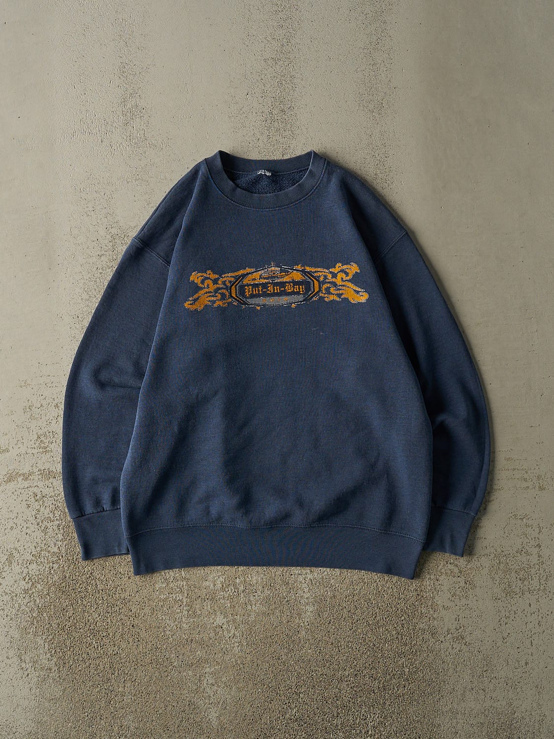 Vintage 90s Navy Blue Put-In-Bay Crewneck (L)