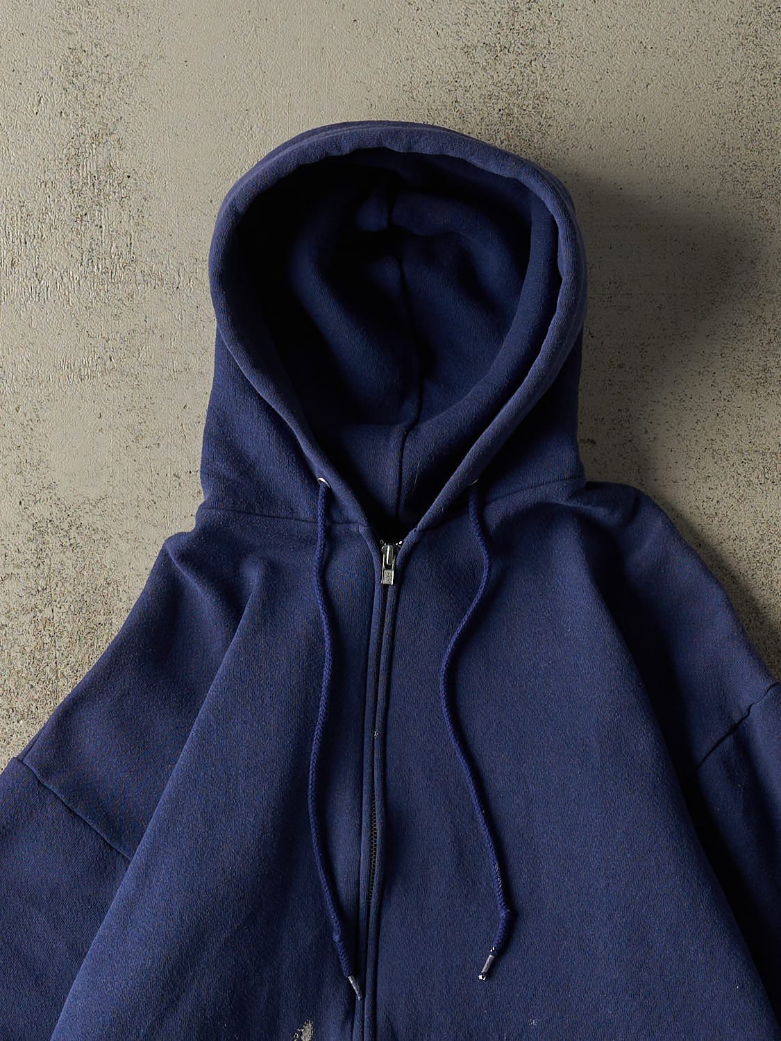 Vintage 90s Royal Blue Blank Zip Up Hoodie (S/M)