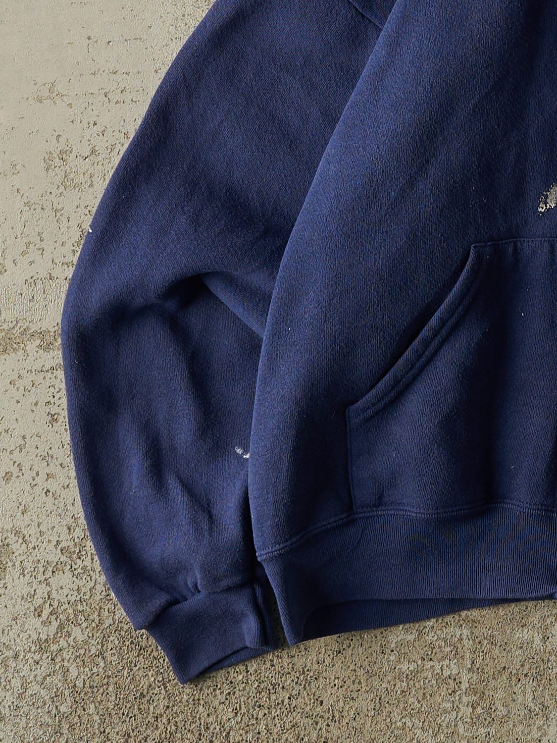 Vintage 90s Royal Blue Blank Zip Up Hoodie (S/M)
