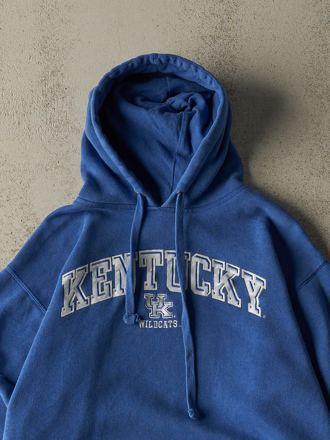 Vintage Y2K Blue University of Kentucky Wildcats Embroidered Hoodie (L)
