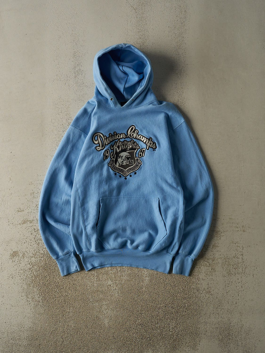 Vintage Y2K Baby Blue New York Knights Embroidered Hoodie (M/L)