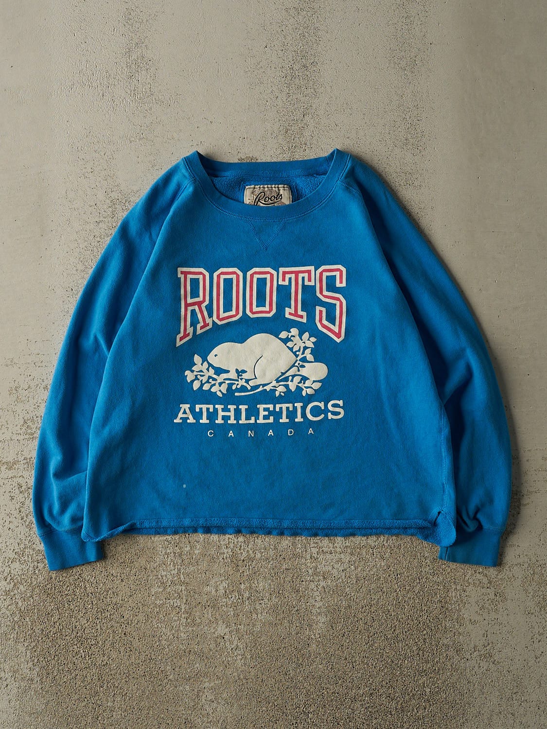 Vintage Y2K Blue Roots Crewneck (XS/S)