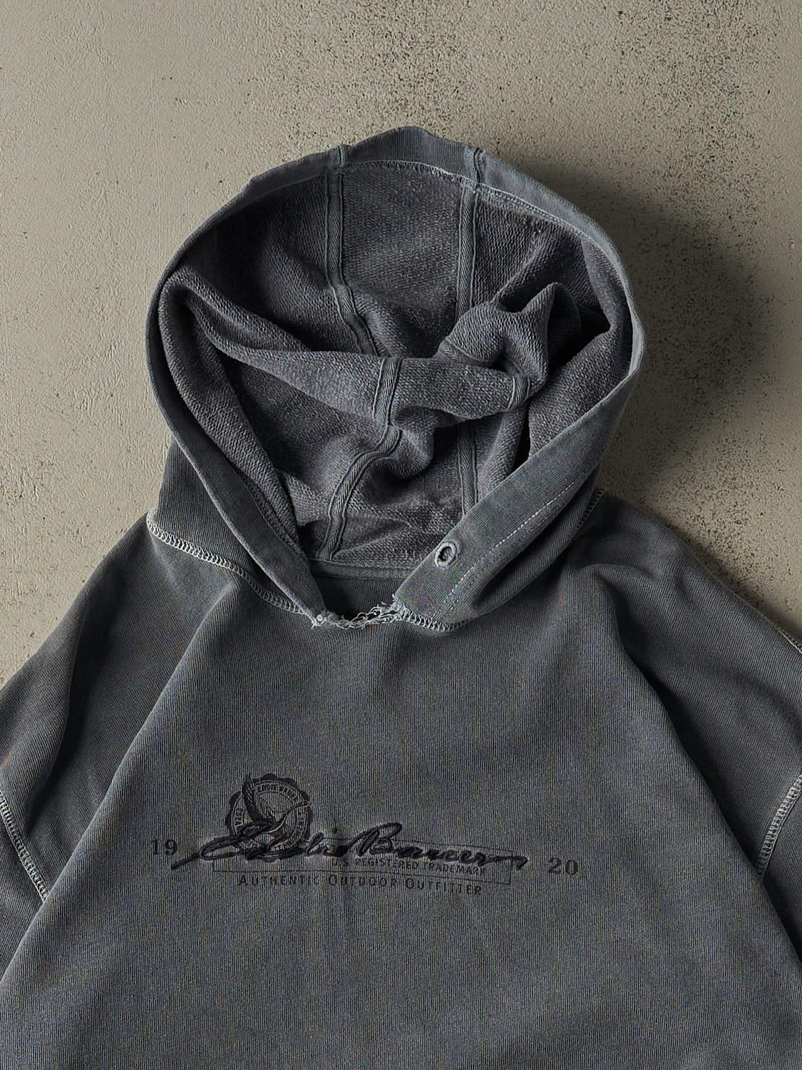 Vintage Y2K Washed Blue Eddie Bauer Embroidered Hoodie (XXL)