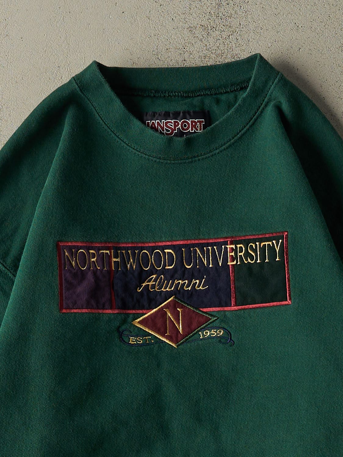Vintage 90s Green Northwood University Crewneck (L)
