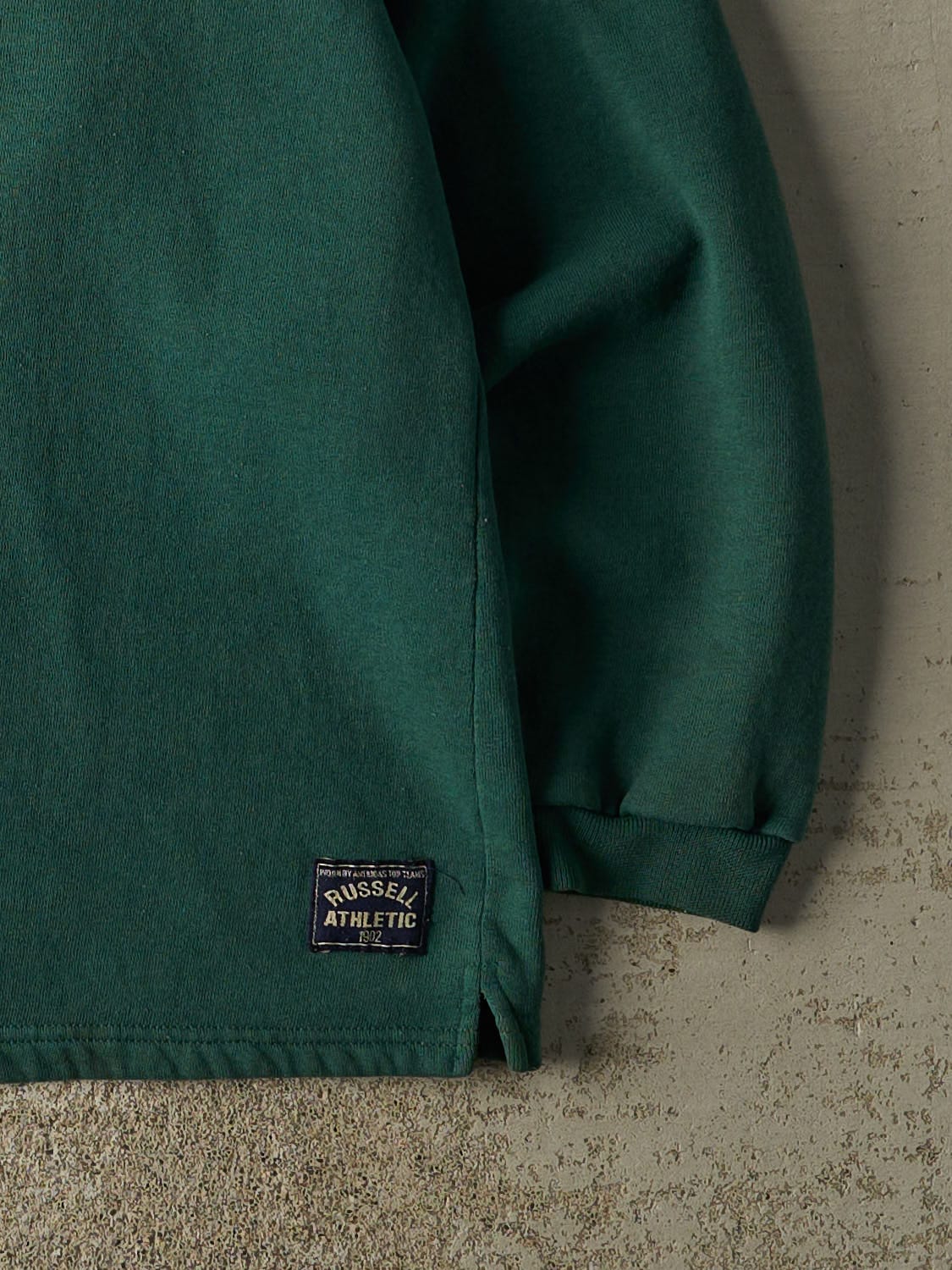 Vintage 90s Green Russell Athletic Ohio University Quarter Button Sweater (XXL/XXXL)