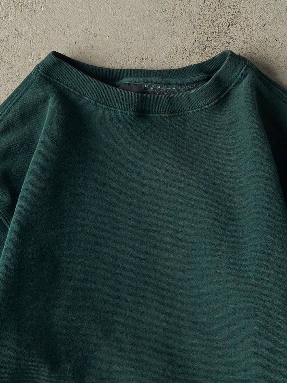 Vintage 90s Green Blank Crewneck (XXS/XS)