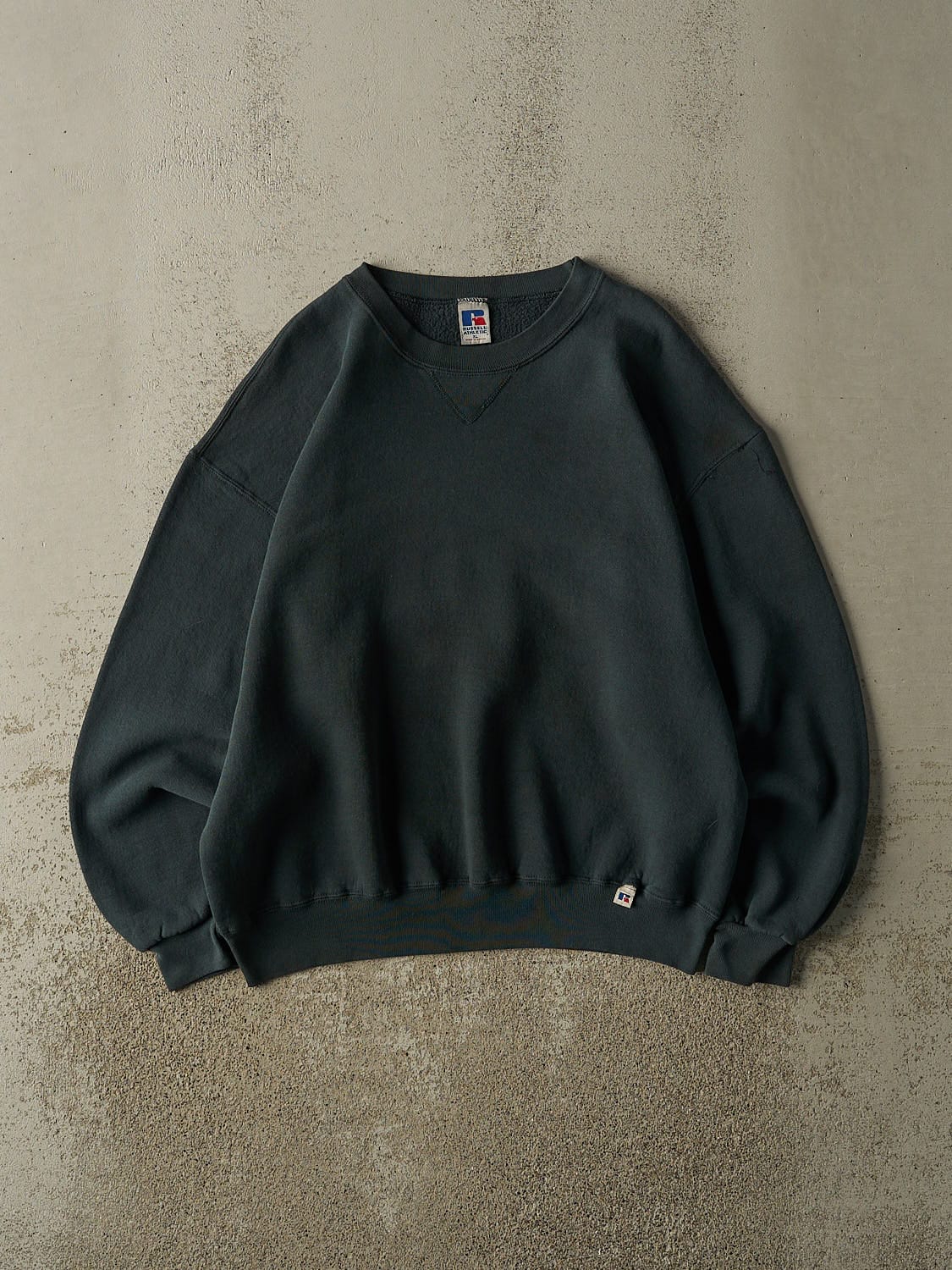 Vintage 90s Green Russell Athletic Blank Crewneck (L)