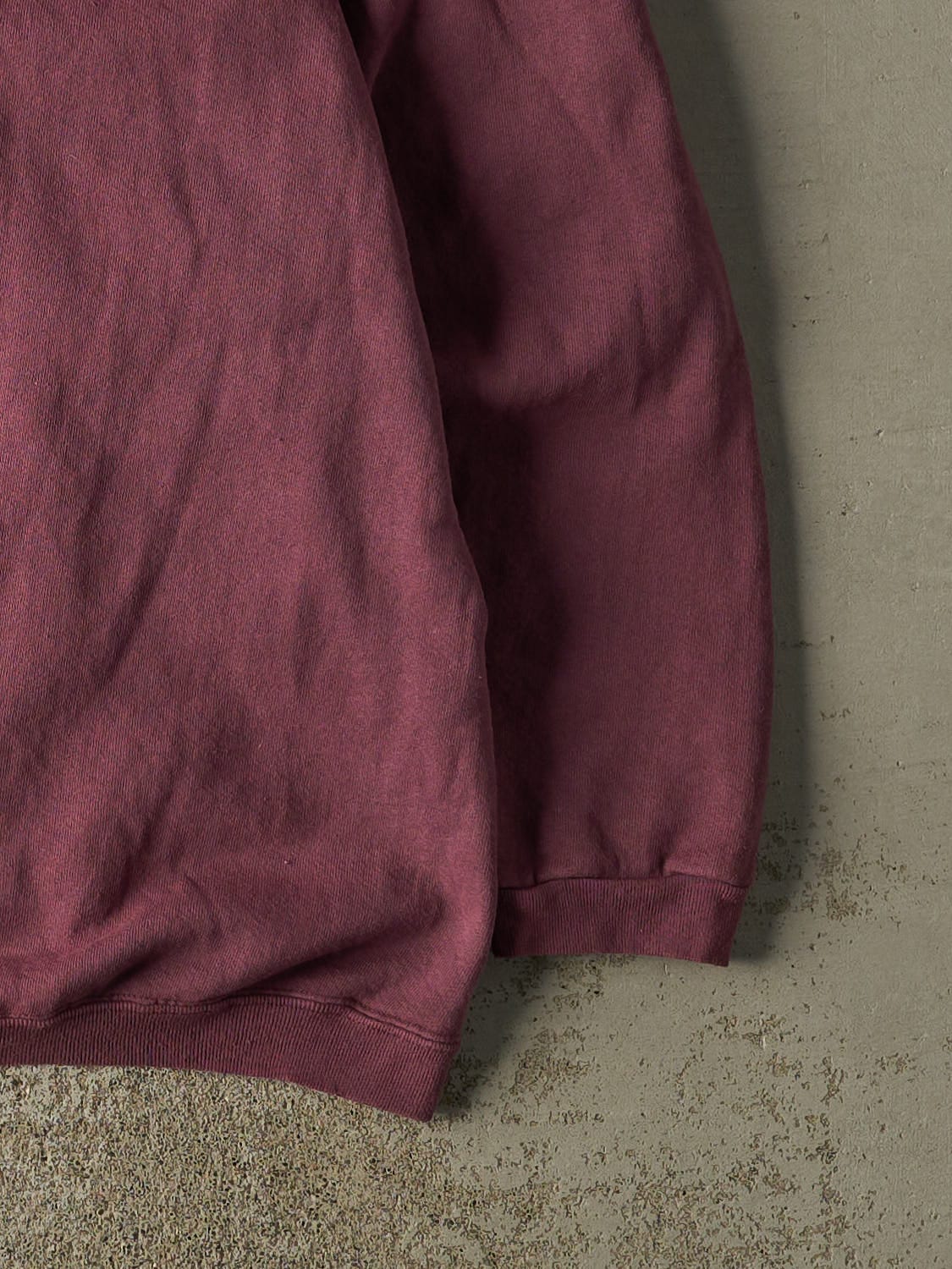Vintage 90s Purple Embroidered Quarter Zip Sweater (XXXL)
