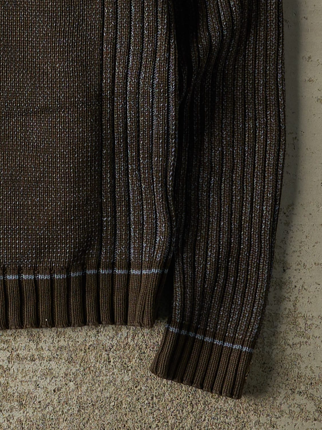 Vintage Y2K Brown & Blue Point Zero Quarter Zip Knit (M/L)