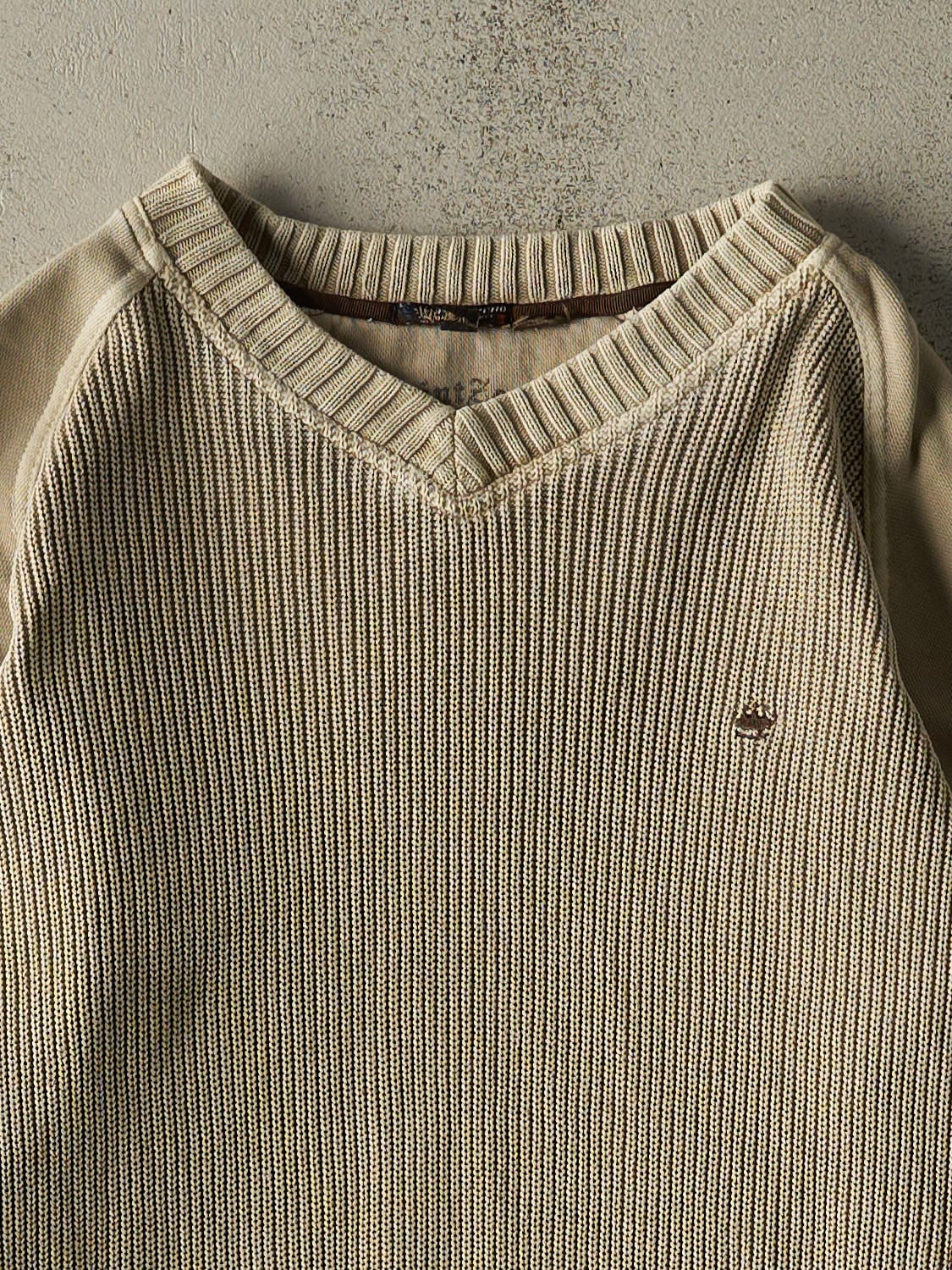 Vintage Y2K Beige Point Zero Embroidered Knit (S/M)