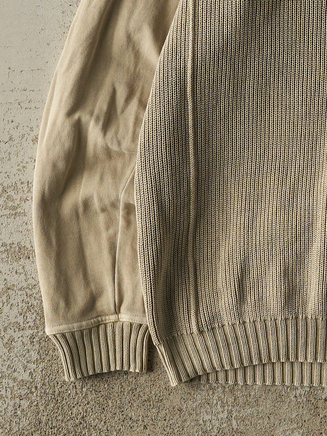 Vintage Y2K Beige Point Zero Embroidered Knit (S/M)