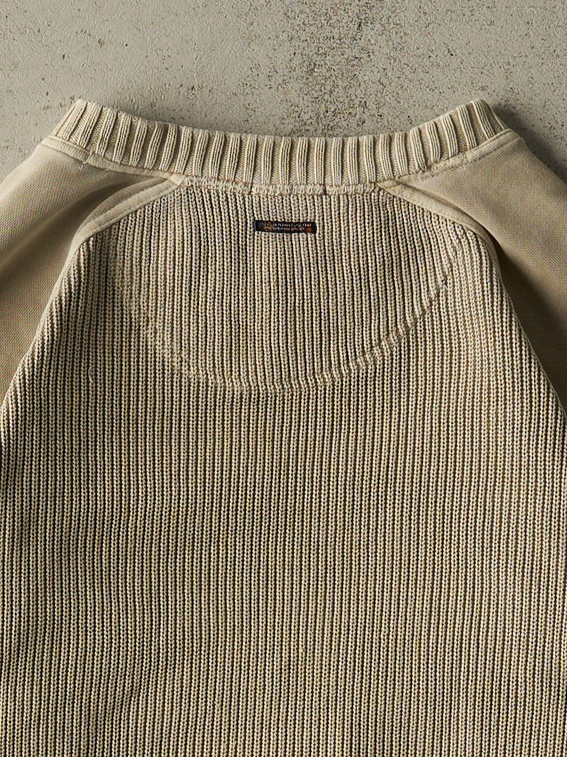 Vintage Y2K Beige Point Zero Embroidered Knit (S/M)