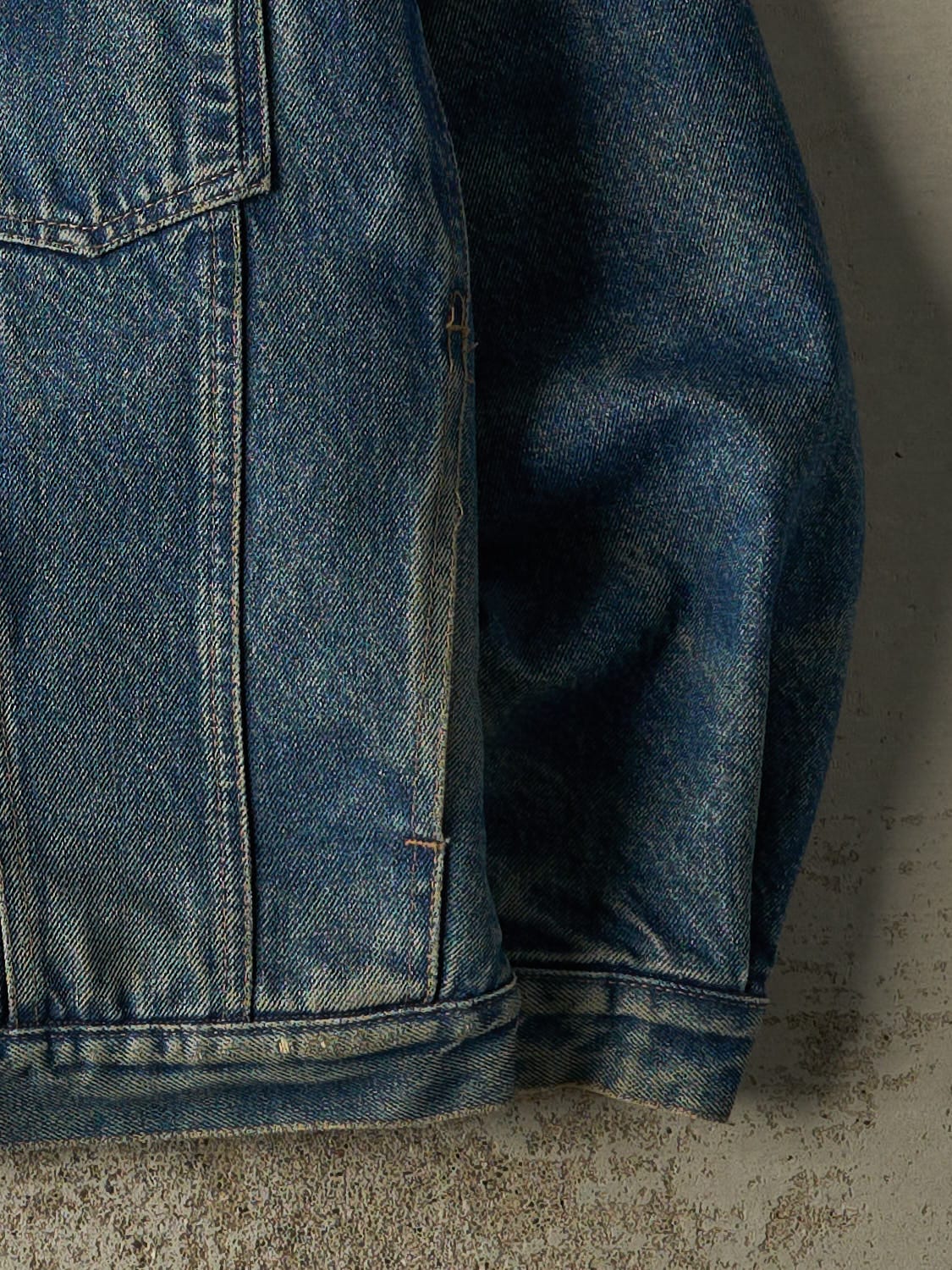 Vintage 80s Mid Wash Wrangler Sherpa Lined Denim Jacket (M)