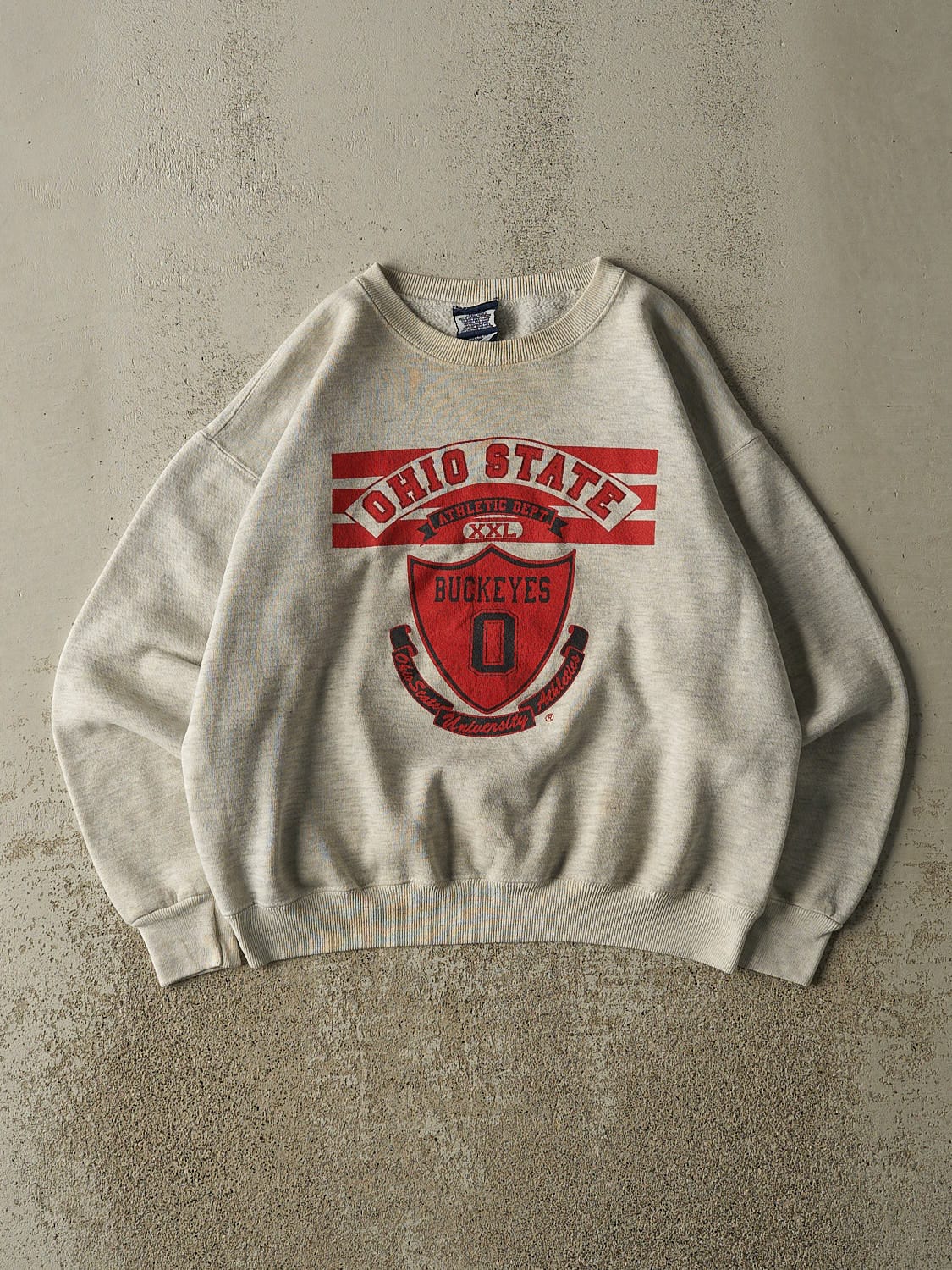 Vintage 90s Heather Grey Ohio State Buckeyes Crewneck (S/M)