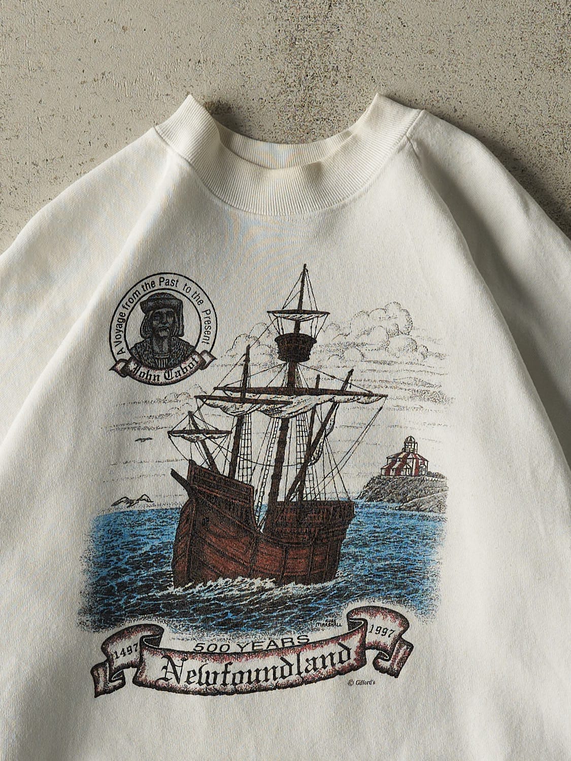 Vintage 97' White Newfoundland Crewneck (M/L)