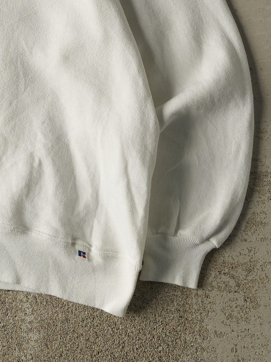 Vintage 90s White Russell Athletic Blank Crewneck (XL)