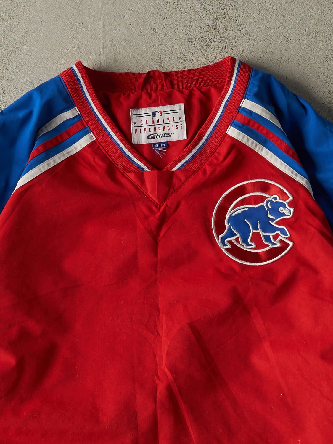Vintage Y2K Red & Blue Chicago Cubs Windbreaker Jacket (XXL)