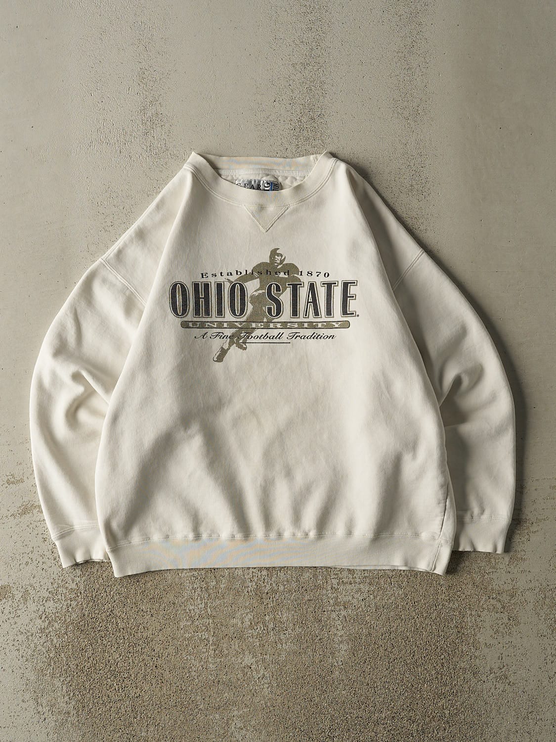 Vintage 90s White Ohio State University Crewneck (L/XL)